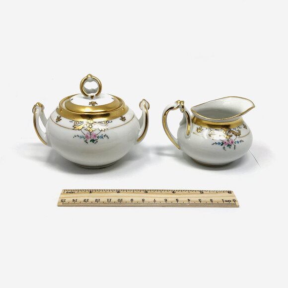 Pickard Hand Painted Cream & Sugar - Picture 3 of 7